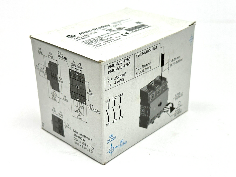 Allen Bradley 194U-A60-1753 Ser A Switch Disconnector 60A 3-Pole - Maverick Industrial Sales