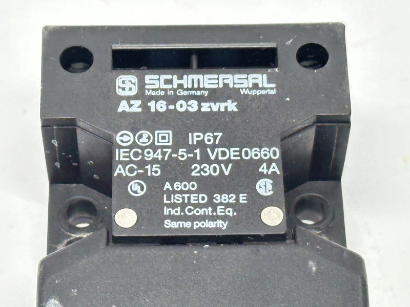 Schmersal AZ 16-12ZVK-M20 Safety Switch 101157371 NO KEY - Maverick Industrial Sales