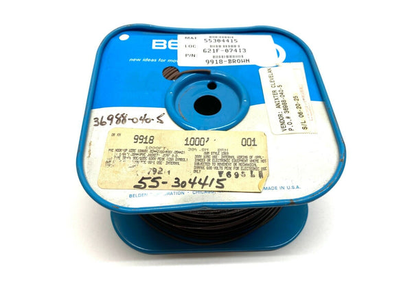 Belden 99180011000 Hook-up Wire 18AWG 1C PVC 675ft Spool Brown - Maverick Industrial Sales