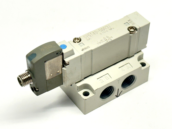 SMC SY5140-5WAOU Pneumatic Solenoid Valve w/ Base - Maverick Industrial Sales