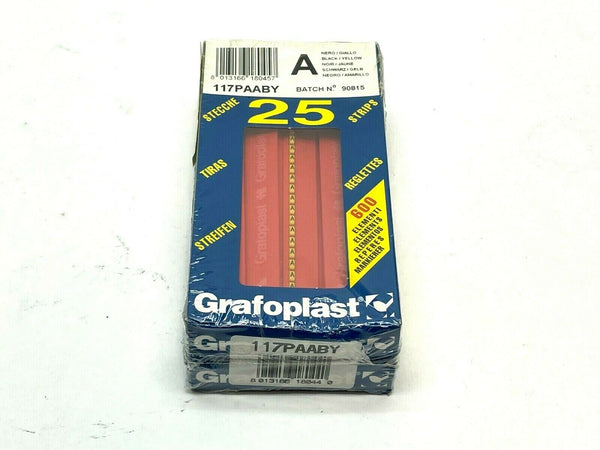 Grafoplast 117PAABY Wiremarker Strips LOT OF 50 - Maverick Industrial Sales