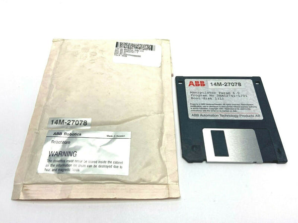 ABB 14M-27078 3HAC2741-1 Manipulator Param 4.0 Boot Disk Floppy - Maverick Industrial Sales