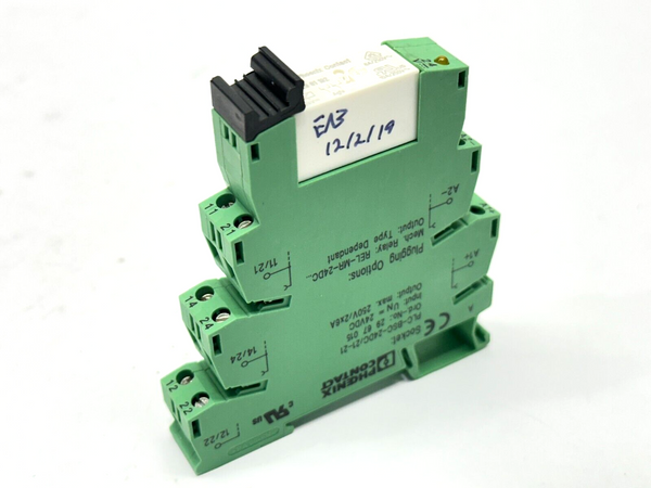 Phoenix Contact PLC-BSC-24DC/21-21 Relay Base 2967015 w/ 2961192 Relay 8A 250V - Maverick Industrial Sales