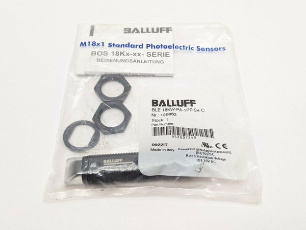 Balluff BLE 18KW-PA-1PP-S4-C Photoelectric Through-Beam Sensor BOS00CW - Maverick Industrial Sales