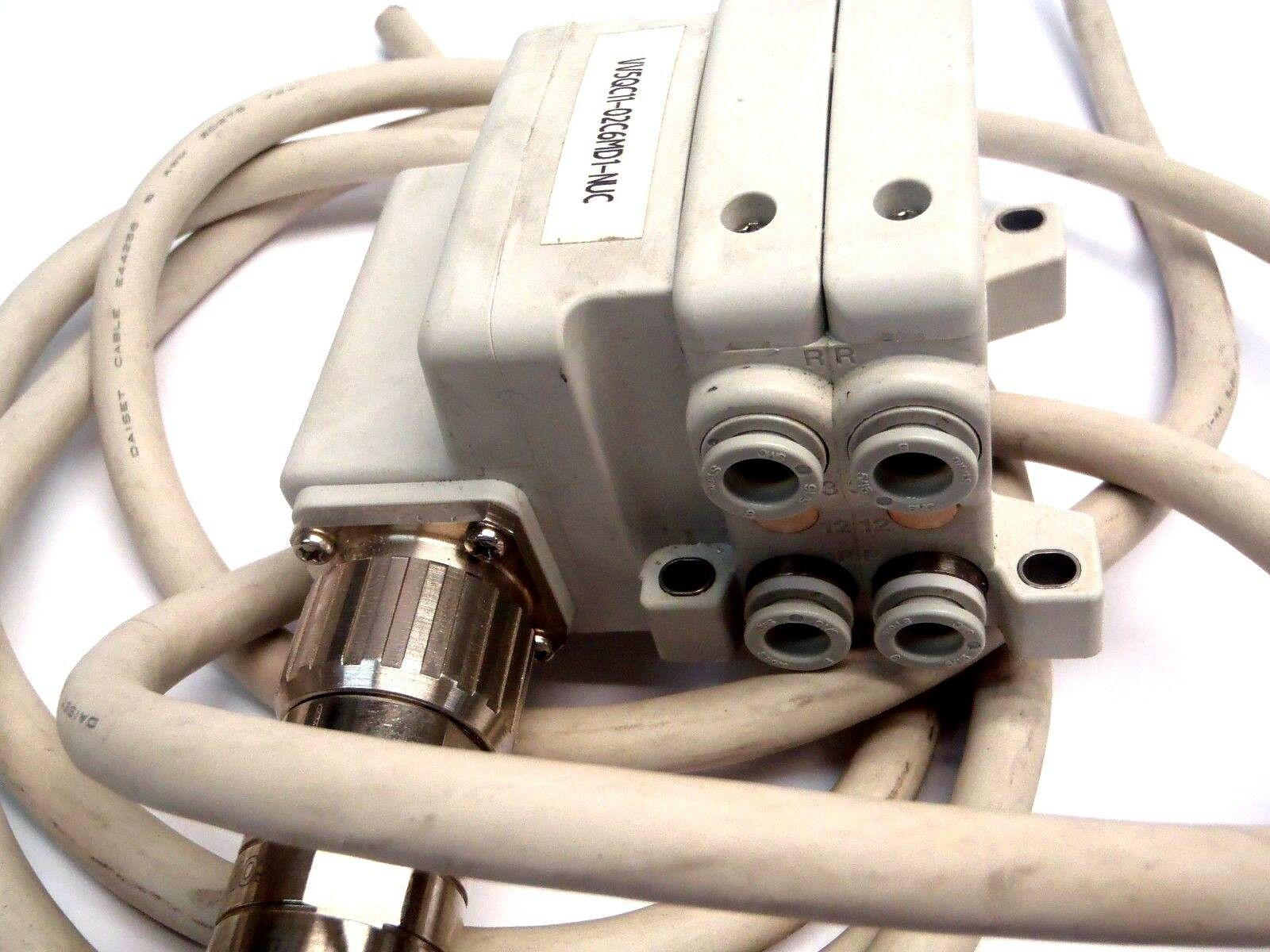 SMC VV5QC11-02C6MD1-NUC 2 Valve Manifold 4 Port, w/ (2) 26 Pin Cable - Maverick Industrial Sales