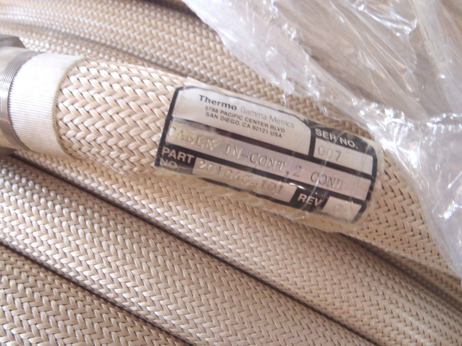Thermo Gamma Metrics 201040-101 Rev. C Cable Assembly IN-CONT 2 Cond - Maverick Industrial Sales