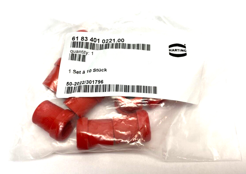 Harting 6183401022100 Cable Seal Insert 9-13mm For Y-Distributor RED PKG OF 10 - Maverick Industrial Sales