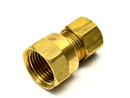 3/8" OD Compression Tube x 1/2" NPT Female Adaptor Brass - Maverick Industrial Sales