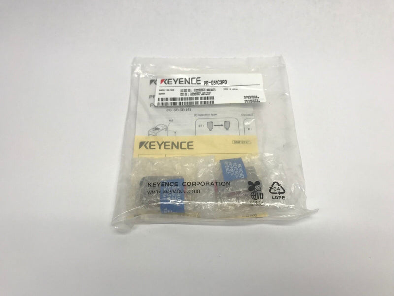 Keyence PR-G51C3PD Rectangular Thrubeam Sensor, M8 3-pin Connector - Maverick Industrial Sales