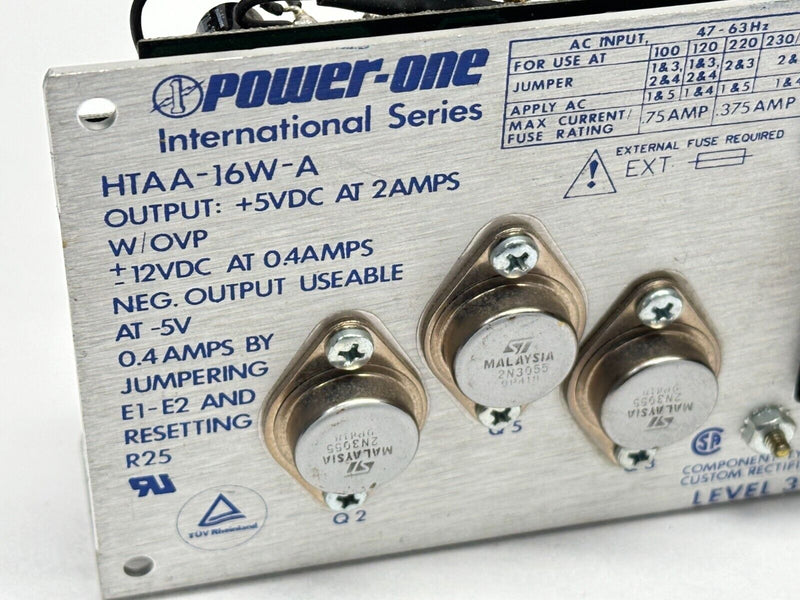 Power-One HTAA-16W-A Power Supply 2A 5VDC - 0.4A 12VDC - Maverick Industrial Sales