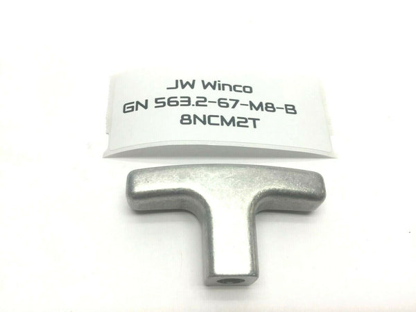 JW Winco GN 563.2-67-M8-B 8NCM2T Aluminum T Handle M8 Thread - Maverick Industrial Sales