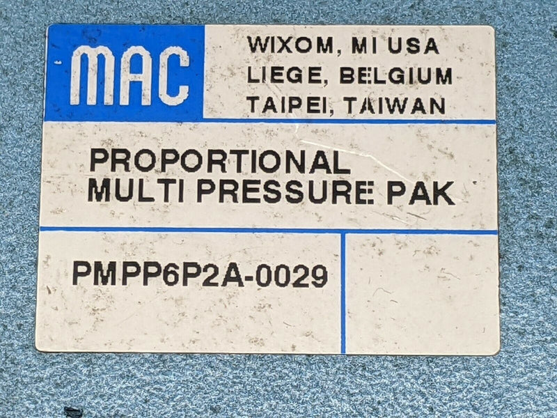 MAC Valves PMPP6P2A-0029 Proportional Multi Pressure Pak w/ MM-P2A-231D-9 - Maverick Industrial Sales