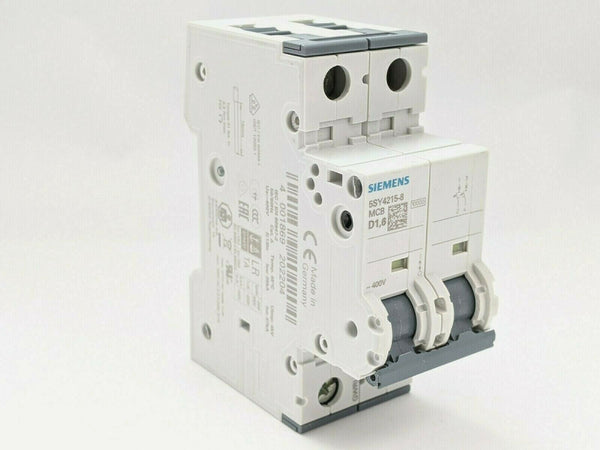 Siemens 5SY4215-8 Miniature Circuit Breaker 2 Pole 1.6 Amp - Maverick Industrial Sales