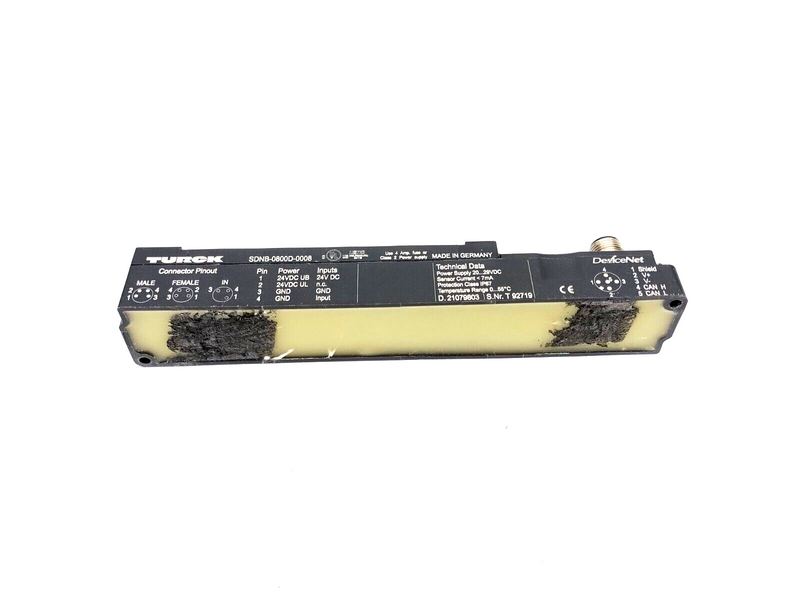 Turck SDNB-0800D-0008 DeviceNet 8 Port Digital PNP I/O Module 6824044 - Maverick Industrial Sales