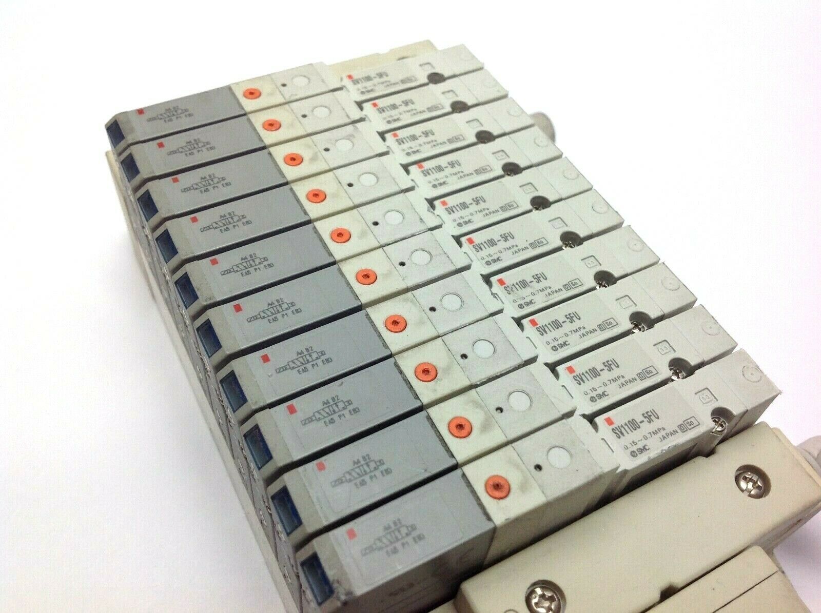 SMC SS5V1-W10CD-10B-C6 Pneumatic Manifold Assembly Block with SV1100-5FU (10X) - Maverick Industrial Sales