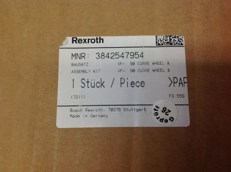 Bosch Rexroth 3842547954 Assembly Kit VF+ 90 45 Degree Curve Wheel - Maverick Industrial Sales