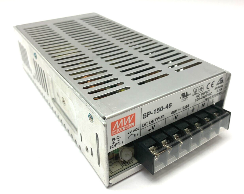 Mean Well SP-150-48 Power Supply 100-240VAC 2.5A Input 48V 3.2A Output - Maverick Industrial Sales