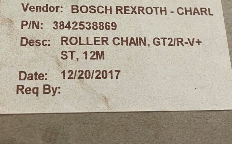 Bosch Rexroth 3842538869 Roller Chain, C2030W VPlus Steel, 81029499, 12 Meters - Maverick Industrial Sales