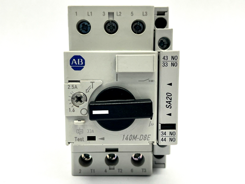 Allen Bradley 140M-D8E-B25 Ser B Motor Protection Circuit Breaker w/ 140M-C-A - Maverick Industrial Sales