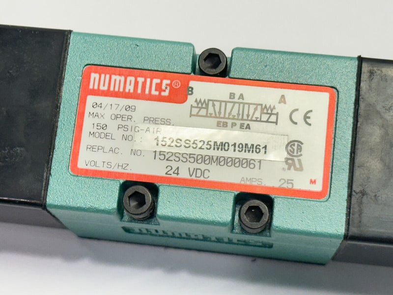 Numatics 152SS525M019M61 MK 15 Series Solenoid Valve 4-Way 0.25A 24VDC - Maverick Industrial Sales