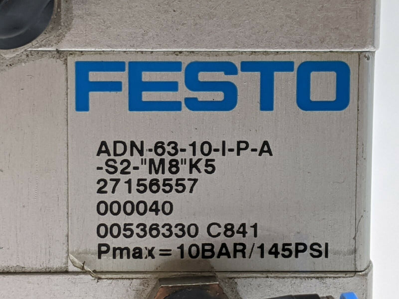 Festo ADN-63-10-I-P-A-S2-M8 K5 Pneumatic Cylinder 63mm Bore 10mm Stroke - Maverick Industrial Sales