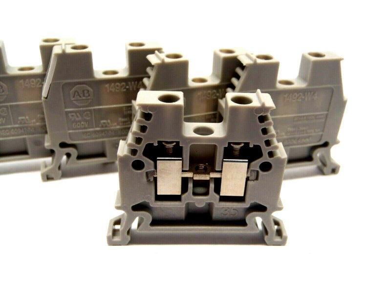 Allen Bradley 1492-W4 Gray Terminal Block 2 Wire 800V 4mm LOT OF 5 - Maverick Industrial Sales