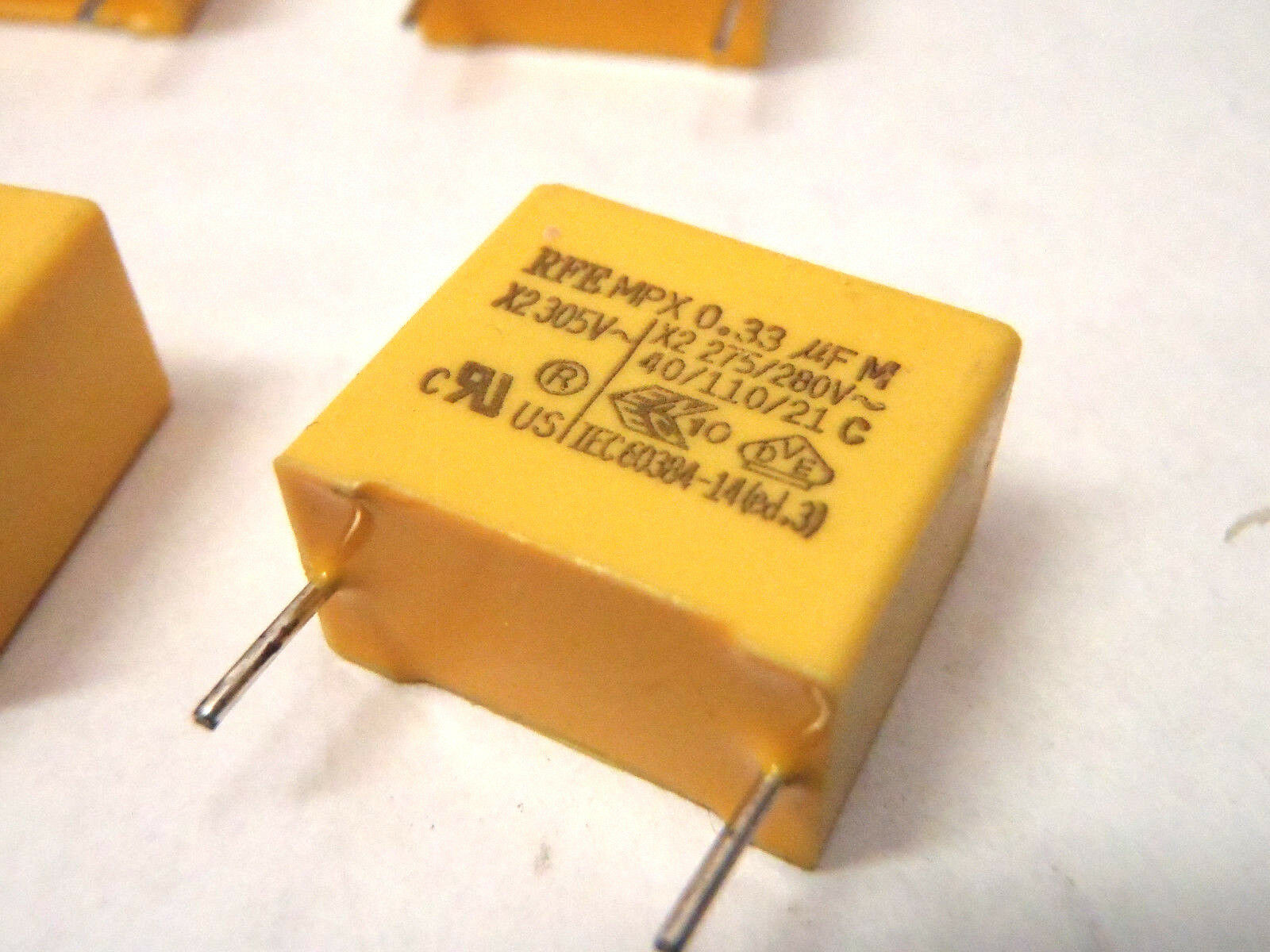 Lot of 300 RFE MPX334M305VAC150B060S MPX 0.33 Capacitor X2 40/110/21 C X2 305V - Maverick Industrial Sales