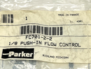 Parker FC701-2-2 Flow Control Valve 1/8" NPT 1/8" Tube - Maverick Industrial Sales