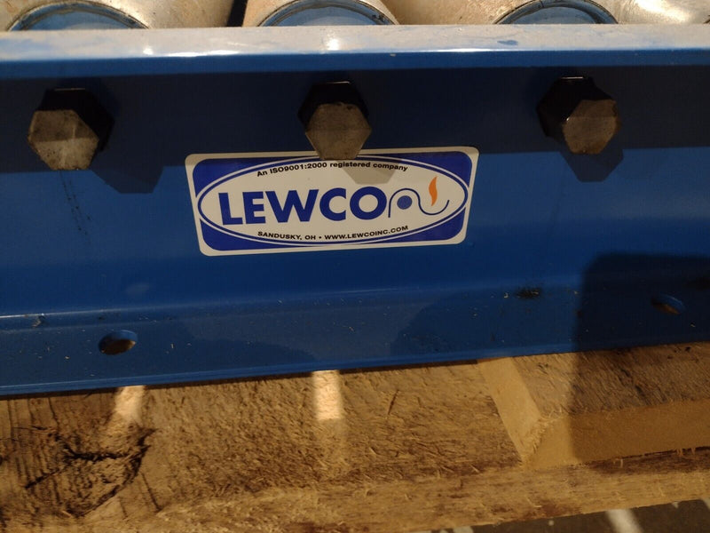 Lewco 2511 F96 Channel H2 T4RAL Gravity Roller Conveyor 120"L  LOT OF 2 - Maverick Industrial Sales