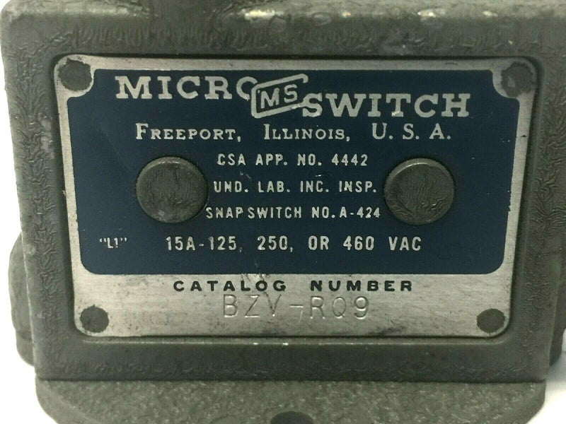 Honeywell Micro Switch BZV-RQ9 Limit Switch - Maverick Industrial Sales