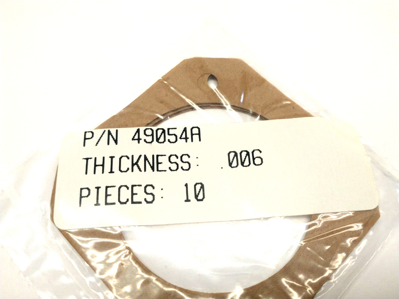 49054A Gasket 2.5" x 2.5" x .006" Thickness LOT OF 10 - Maverick Industrial Sales