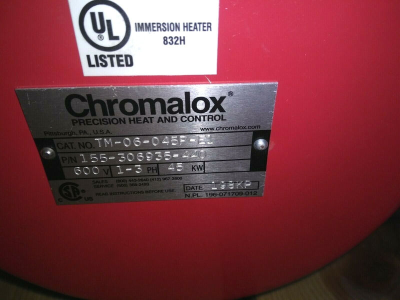 Chromalox NWH-65015VWXX 600V 45 KW NWH Clean Water Heater 054-500294-032 - Maverick Industrial Sales