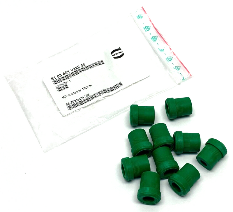 Harting 6183401022200 Cable Seal Insert 9-13mm For Y-Distributor GREEN PKG OF 10 - Maverick Industrial Sales