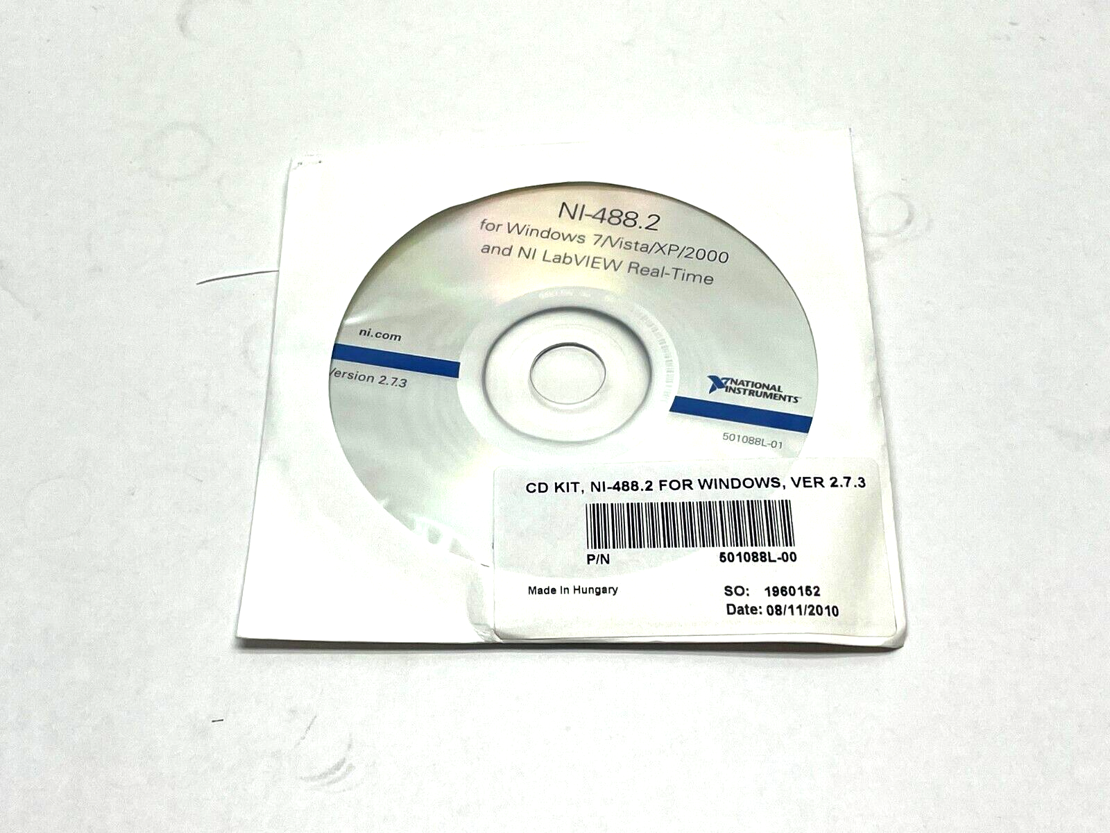 National Instruments 501088L-00 VER. 2.7.3 CD Kit NI-488.2 - Maverick Industrial Sales