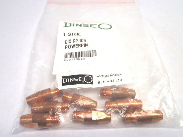 Lot of 8 DINSE DIX PP 109 PowerPin Robot Torch Tip 1.2 / M8 - Maverick Industrial Sales