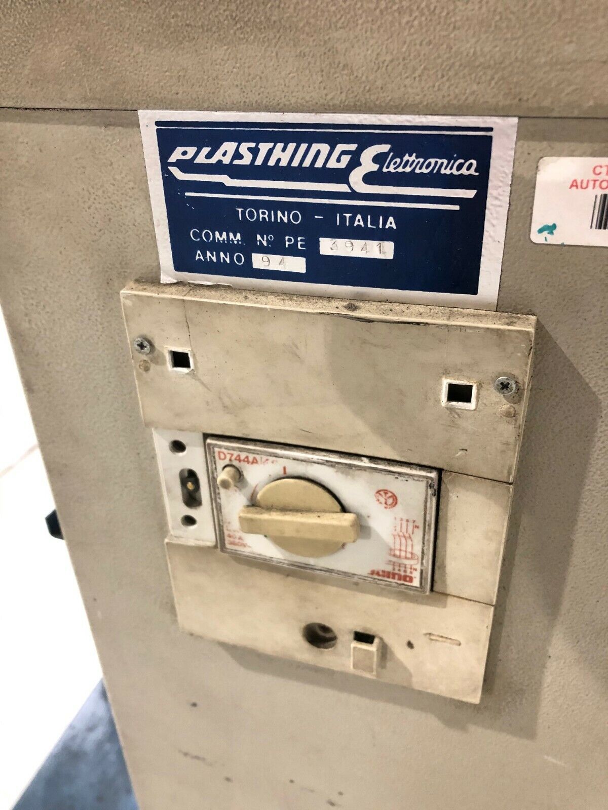 Plasthing Elettronica 3941 Anno 94 Temperature Controller System - Maverick Industrial Sales