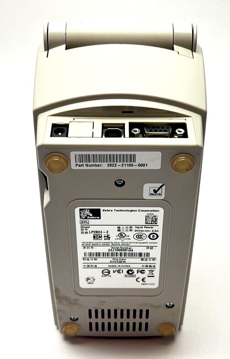 Zebra 282Z-21100-0001 Thermal Barcode Label Printer LP2824-Z - Maverick Industrial Sales