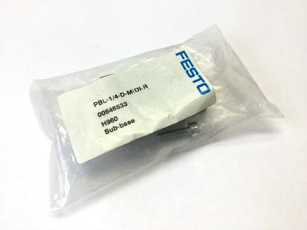 Festo PBL-1/4-D-MIDI-R Sub Base H960 546533 - Maverick Industrial Sales