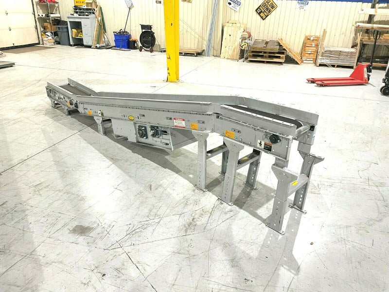 Hytrol Incline Belt Parcel Conveyor 162" Long, Adjustable Height, 10"W Belt - Maverick Industrial Sales