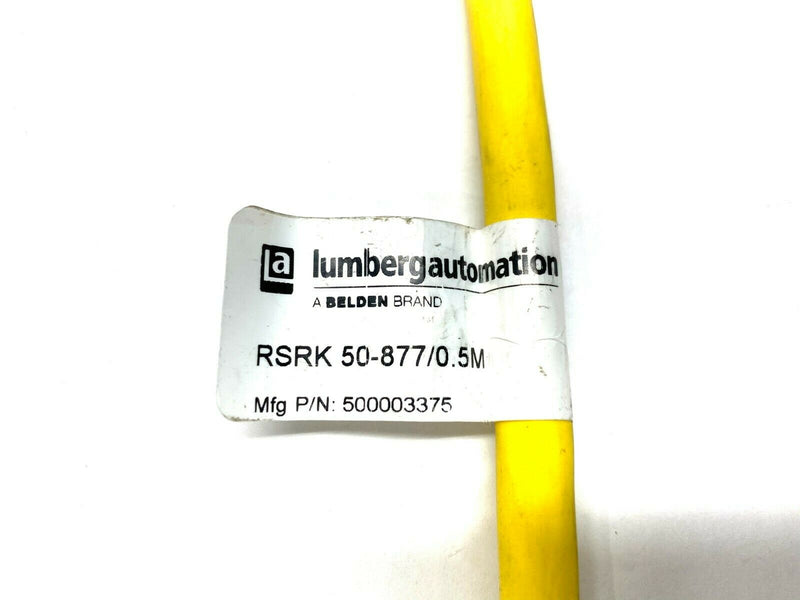 Lumberg Automation RSRK 50-877/0.5M Cordset 5 Pole Male Female 1.64' 500003375 - Maverick Industrial Sales