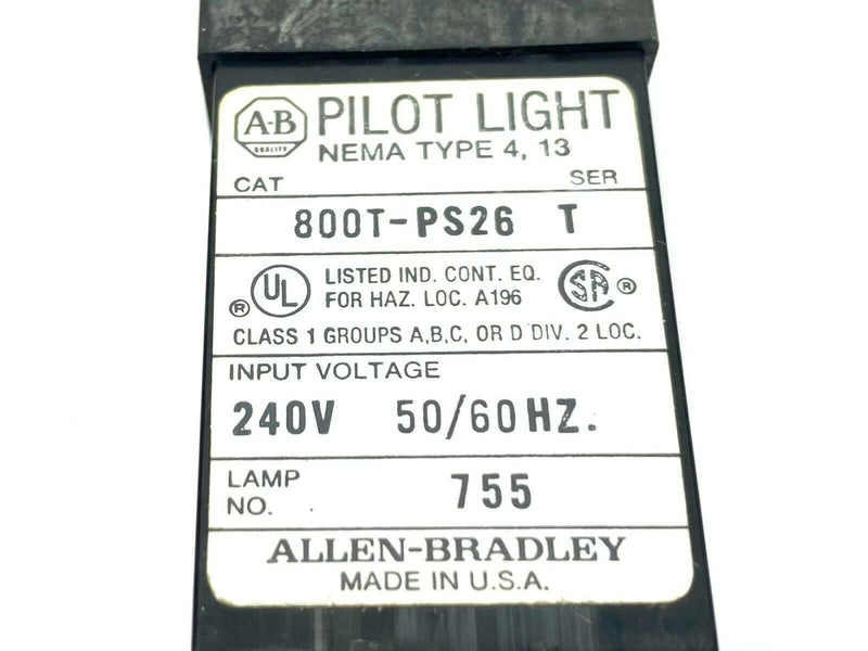 Allen Bradley 800T-PS26A Ser. T 18mm Amber Pilot Light - Maverick Industrial Sales