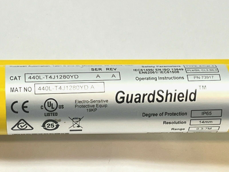 Allen Bradley 440L-T4J1280YD Ser A Rev A GuardShield Safety Light Curtain - Maverick Industrial Sales