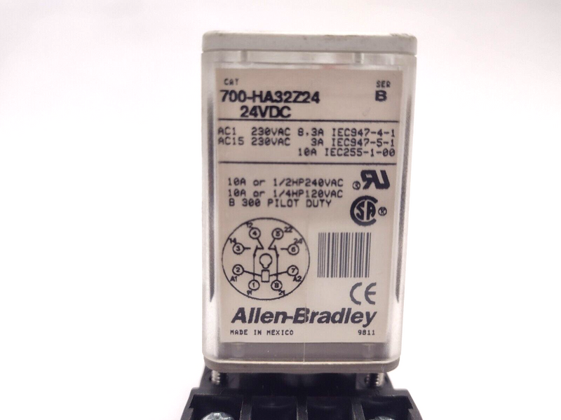 Allen Bradley 700-HN125 Base with 700-HA32Z24 Ser B Relay, LOT OF 6 - Maverick Industrial Sales