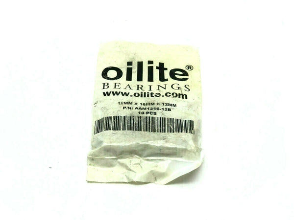 Oilite AAM1216-12B Bronze Sleeve 12mm x 16mm x 12mm PKG OF 10 - Maverick Industrial Sales