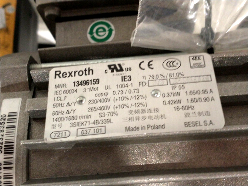 Bosch Rexroth 3842999985 Transverse Belt Section & Motor BS 2/C-250 1800mm - Maverick Industrial Sales