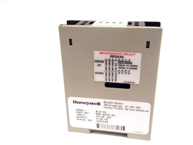 Honeywell DLD-CH Din Rail AC Displacement Inline Amplifier 4-20Ma Output - Maverick Industrial Sales