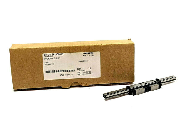 Misumi SSE2BN8-115 Standard Block Miniature Linear Guide w/ Dowel Holes - Maverick Industrial Sales