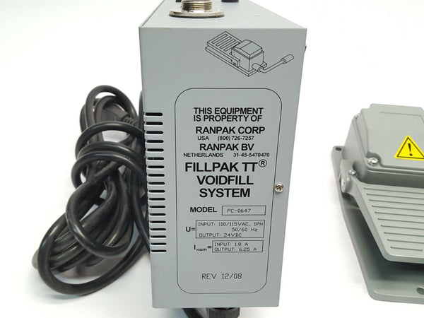 Ranpak PC-0647 Fillpak TT Voidfill System Controller ONLY w/ Pedal - Maverick Industrial Sales