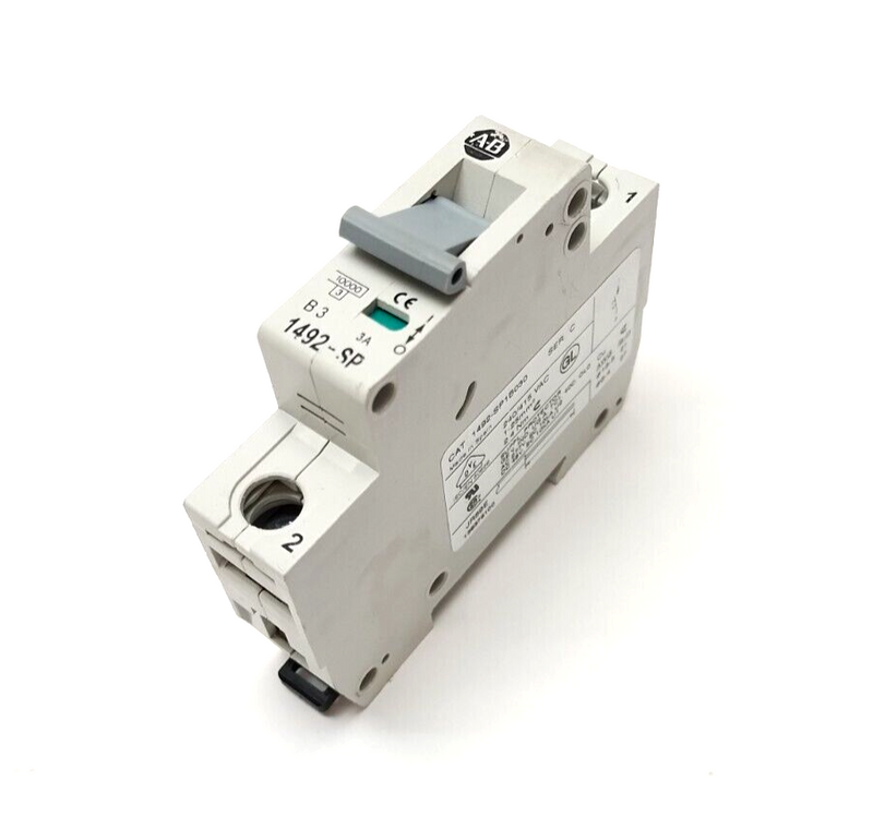 Allen Bradley 1492-SP1B030 Ser. C Miniature Circuit Breaker 1P 3A LOT OF 2 - Maverick Industrial Sales