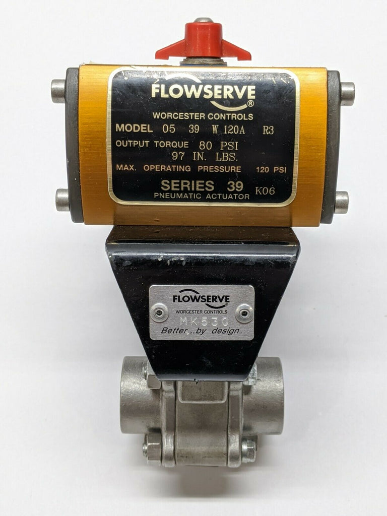 Flowserve 0539W120AR3 Series 39 Pneumatic Actuator w 3 8